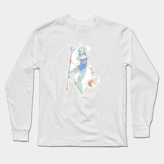 Water Witch Long Sleeve T-Shirt by tonguetiedartist